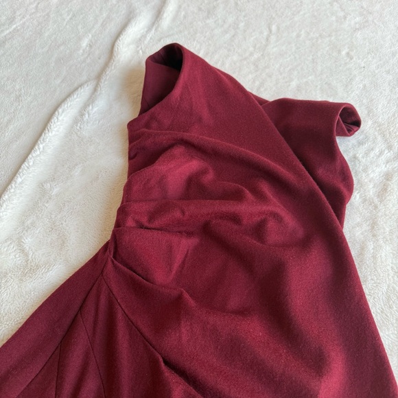 Jil Sander Wool Dark Red Sleeveless Knee Length Dress M (8) - Picture 6 of 10